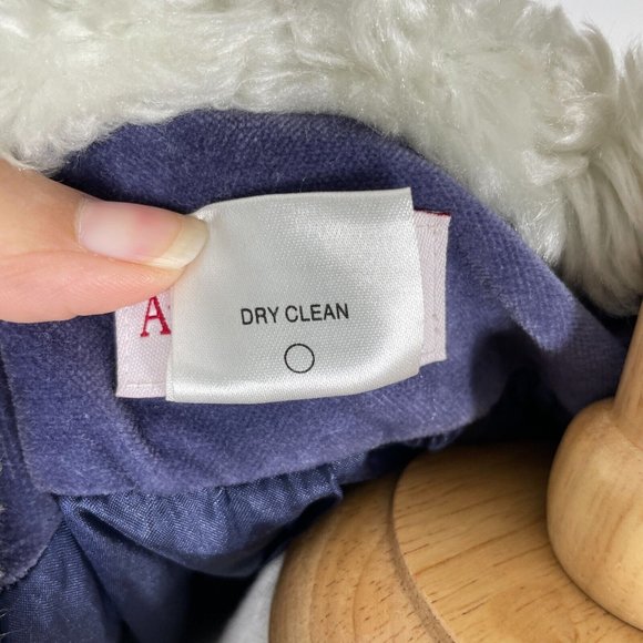 American Girl Dress like Your Doll Samantha's Holiday Purple Velvet Coat Size 14 - Picture 7 of 7